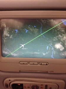 実家上空近くが香港航空（BKK-HKG)の飛行航路