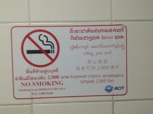 トイレ内の禁煙表記